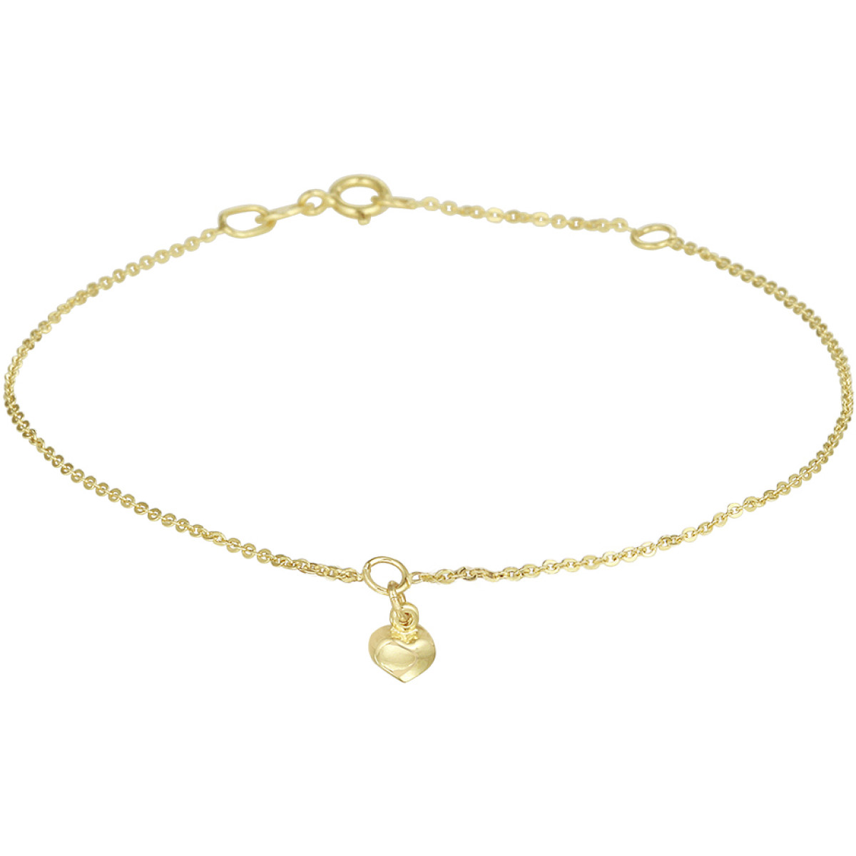 Gouden schakelarmband met hartje