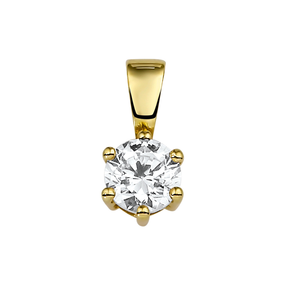 Klassieke gouden hanger zirkonia