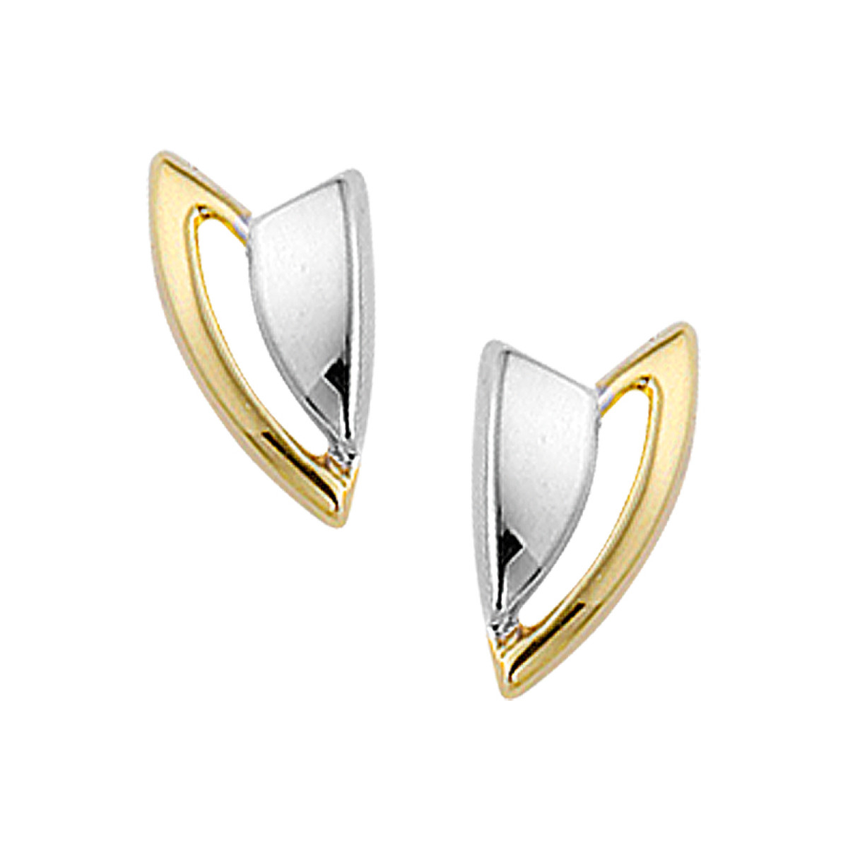 Luxe goud oorknoppen 10.5 mm hoog