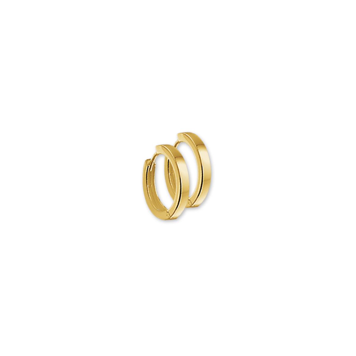 Luxe goudkleurige klapcreolen 2 mm breed