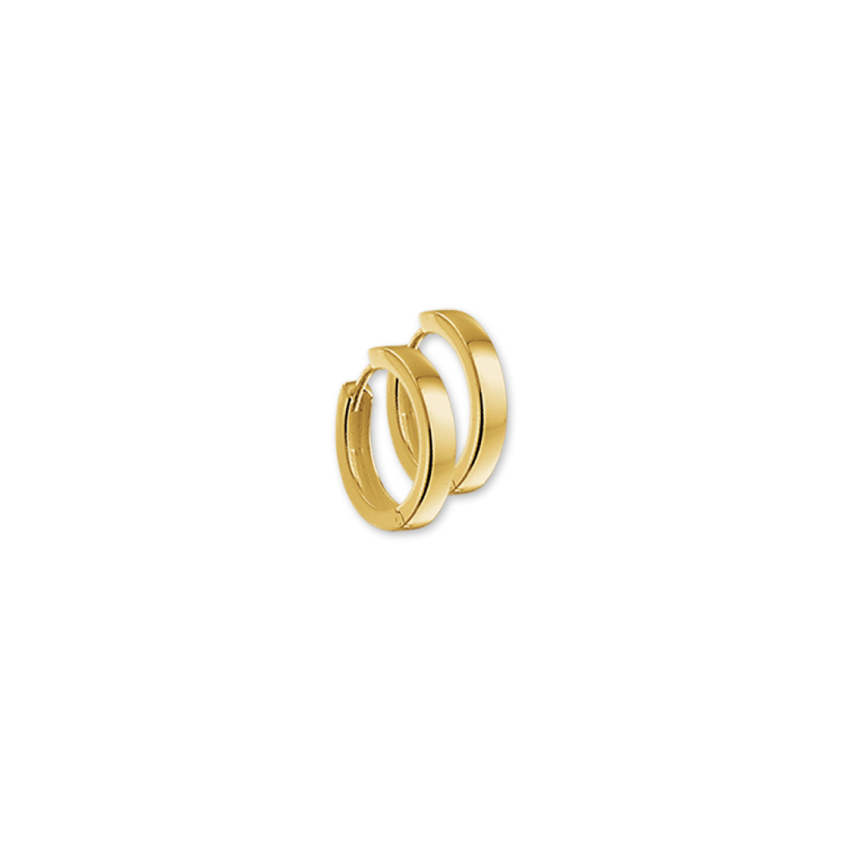 Luxe paar klapcreolen in het goud 2.5 mm