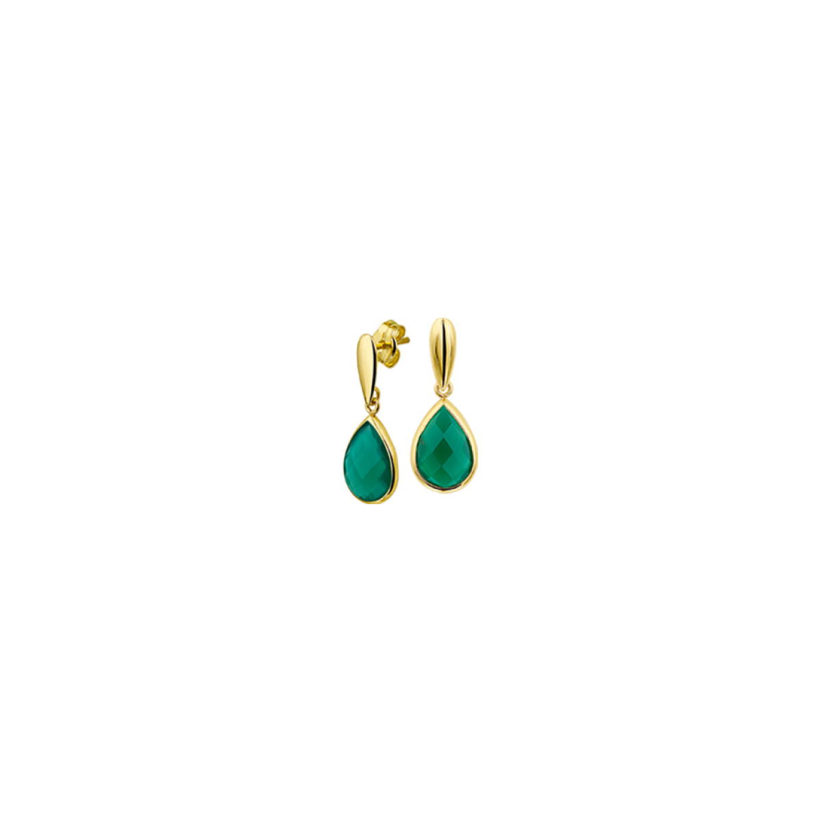 Mooie gouden oorhangers 20 mm hoog