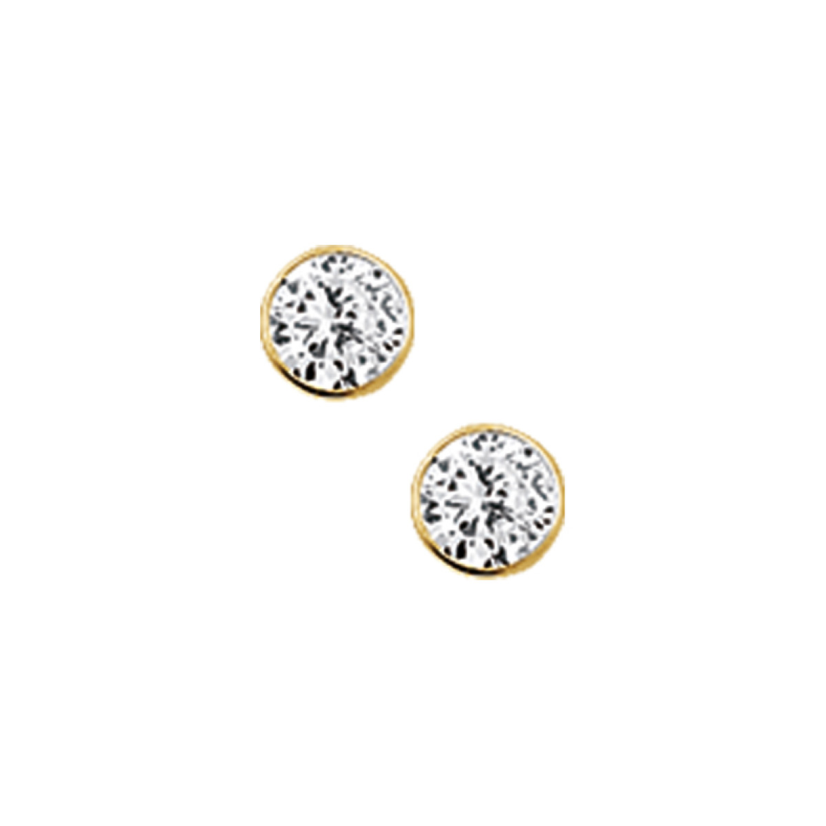 Oorknoppen in het goud met luxe zirkonia