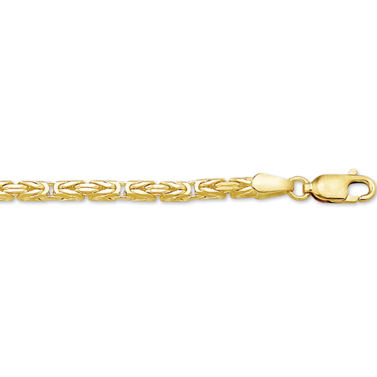 Prachtige geel gouden schakelarmband met koningsschakel