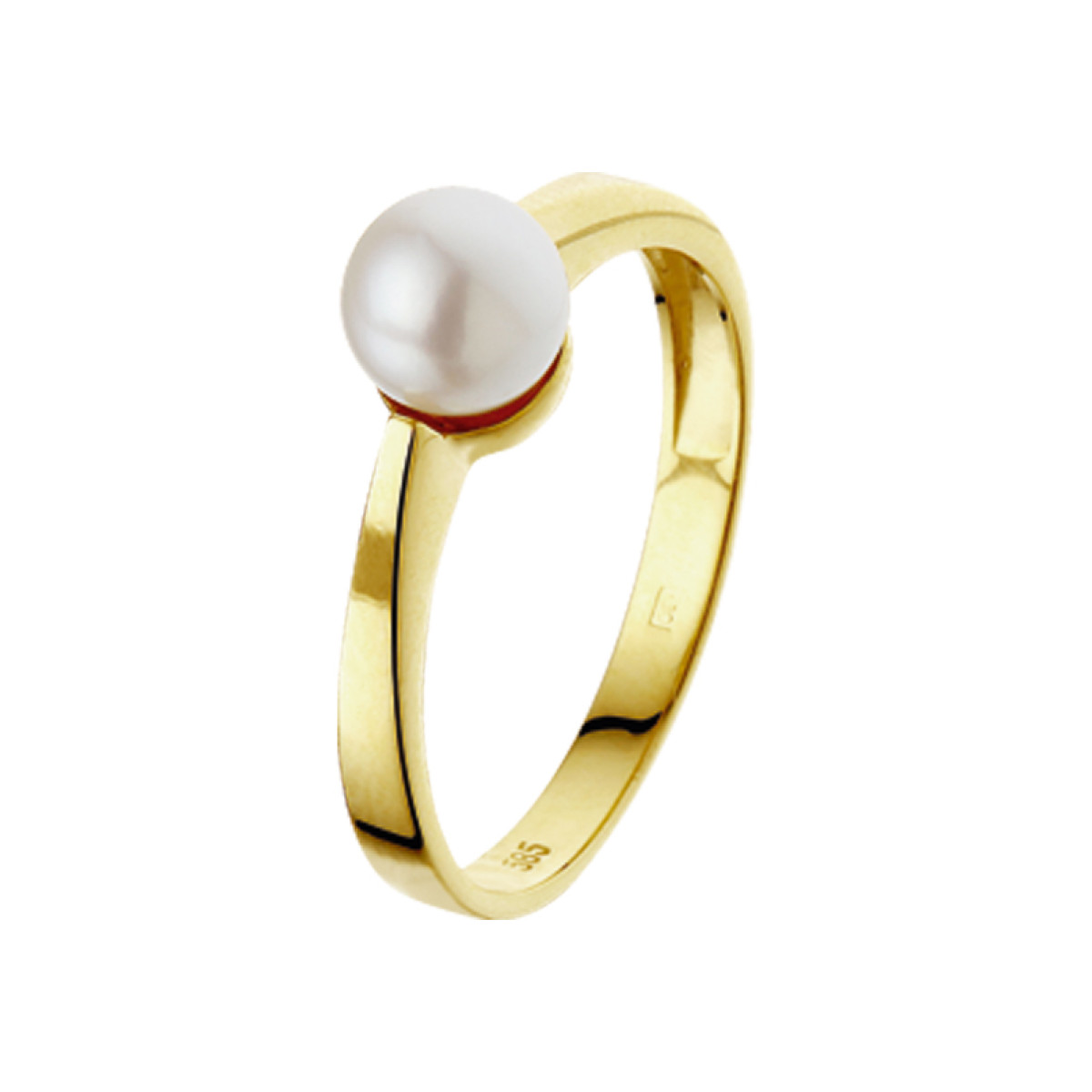 Ring met parel 6 mm van 14-karaats goud