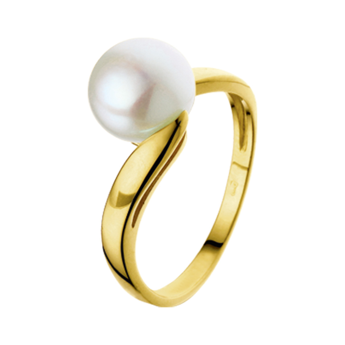 Ring met parel van goud 9.5 mm