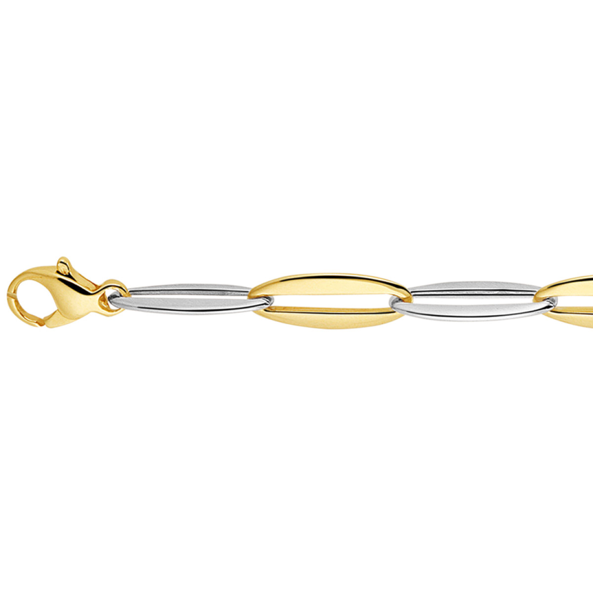 Bicolor armband met anker schakels