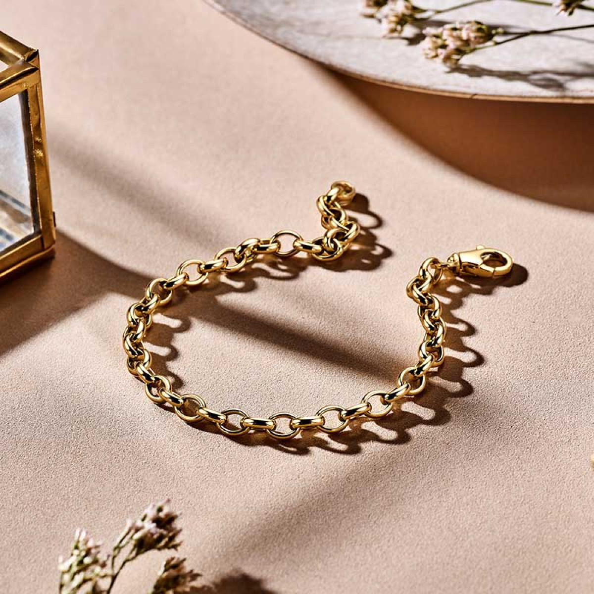 Gouden bedelarmband 14-karaat