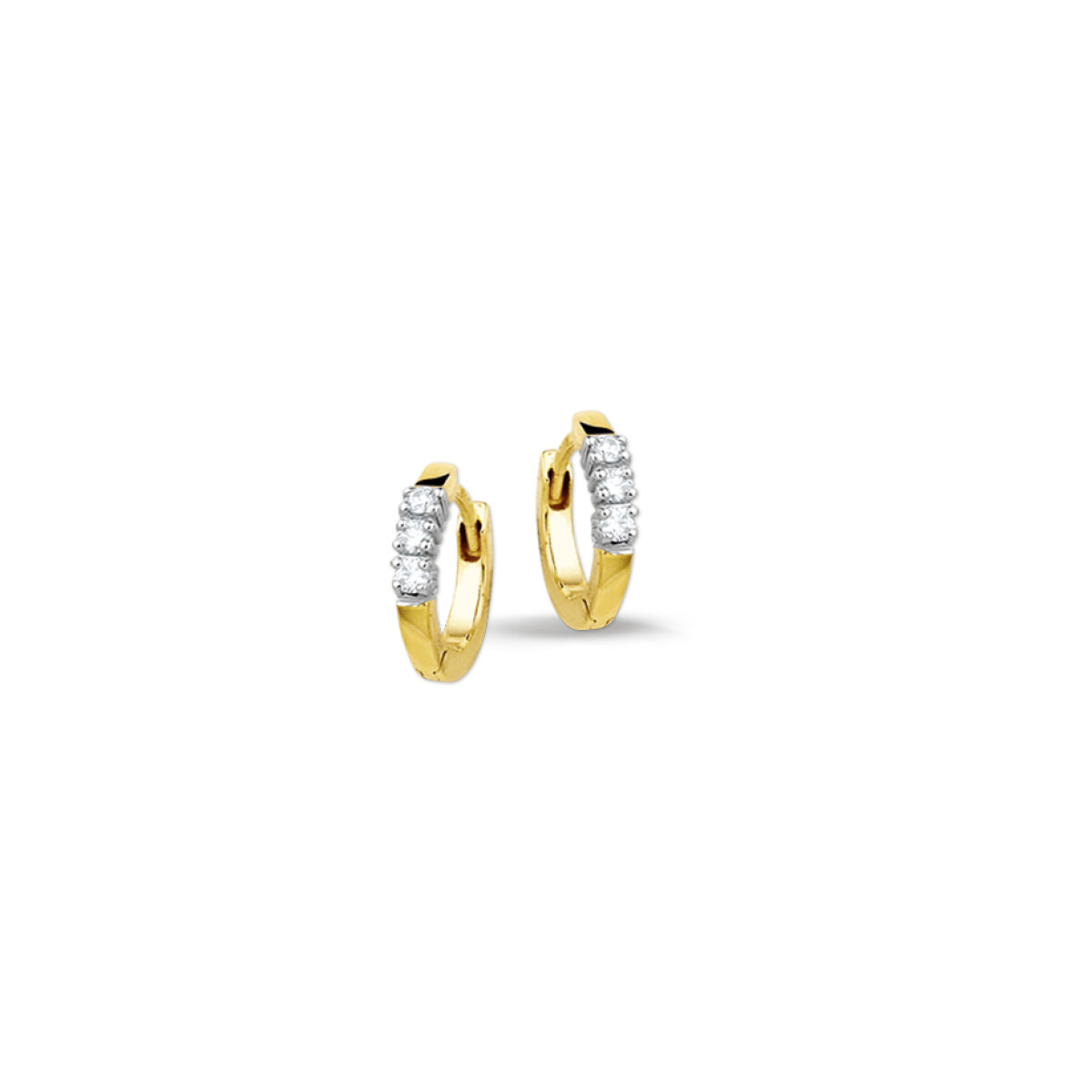 Mooie en luxe diamant gezette klapcreolen