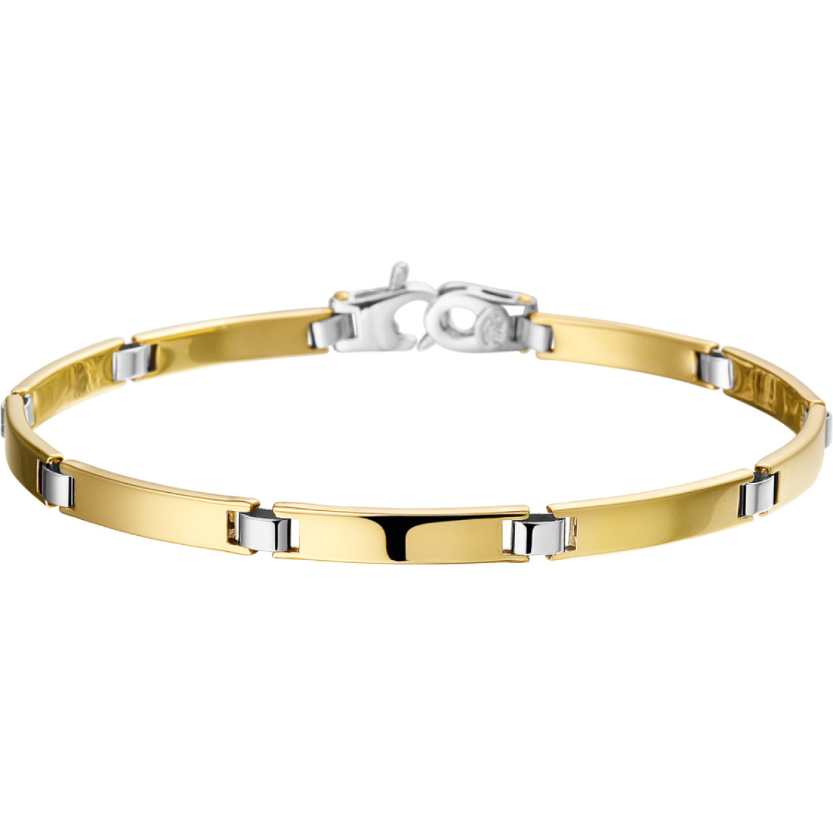 Topmodel bicolor dames armband van goud