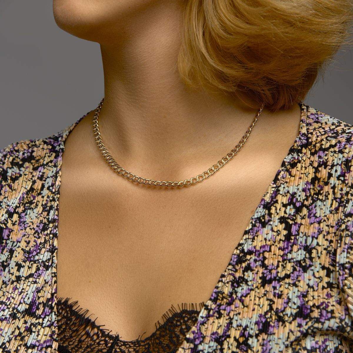 Gouden gourmet ketting dames 6.0 mm