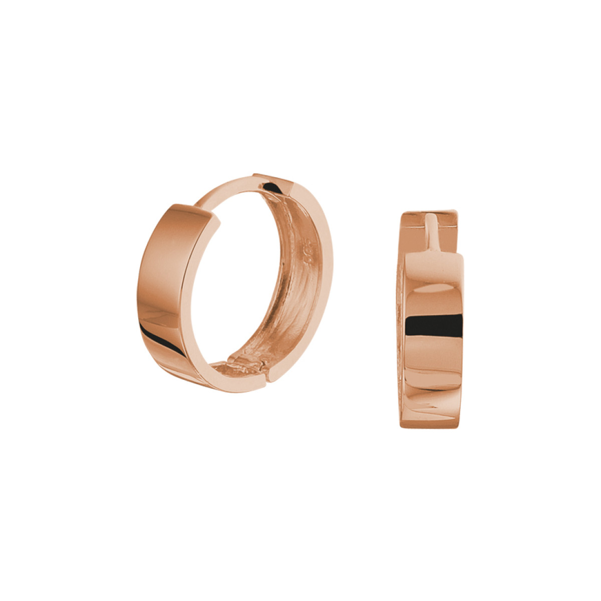 Roségouden oorbellen 12 mm