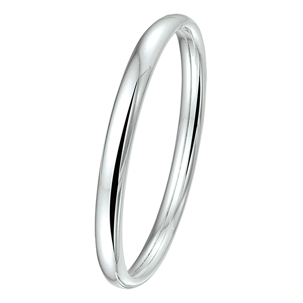 Zilveren bangle dop 7 mm ovale buis