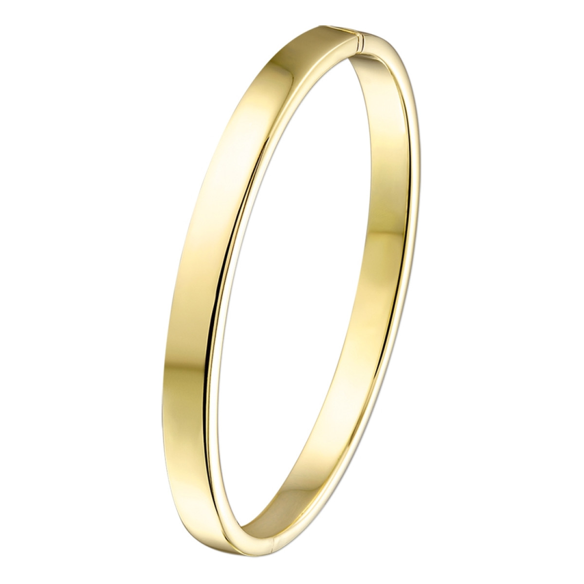 Zilgold slavenarmband graveerbaar 6 mm x 61 mm vlak
