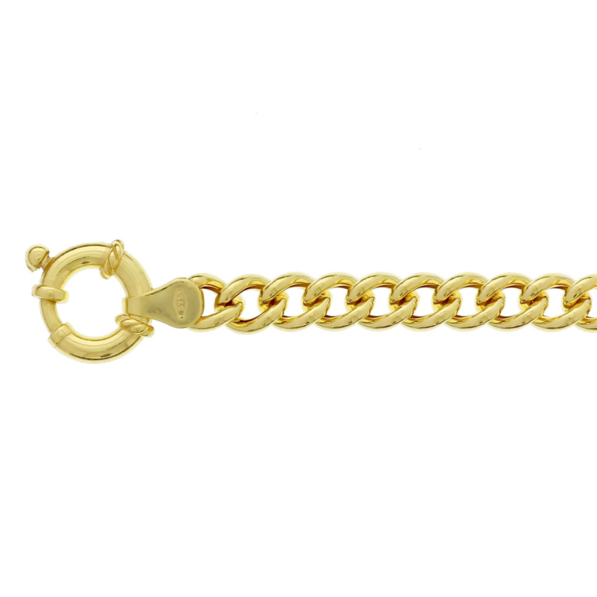Zilgold damesarmband met gourmet schakels