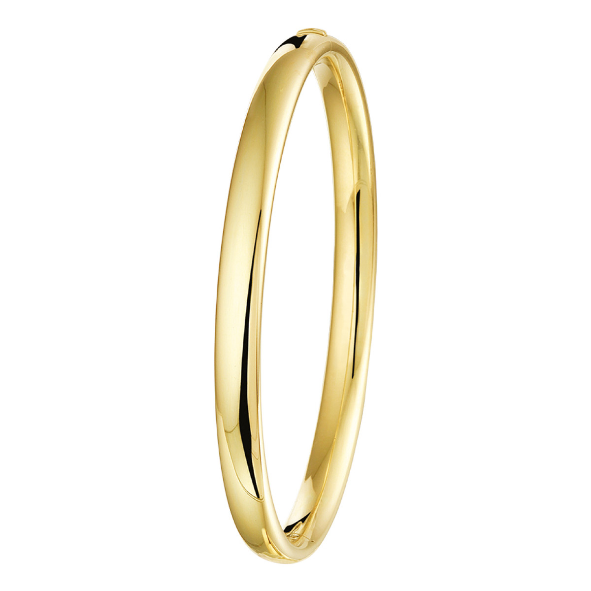 Gouden slavenarmband ovaal met kern 6 mm