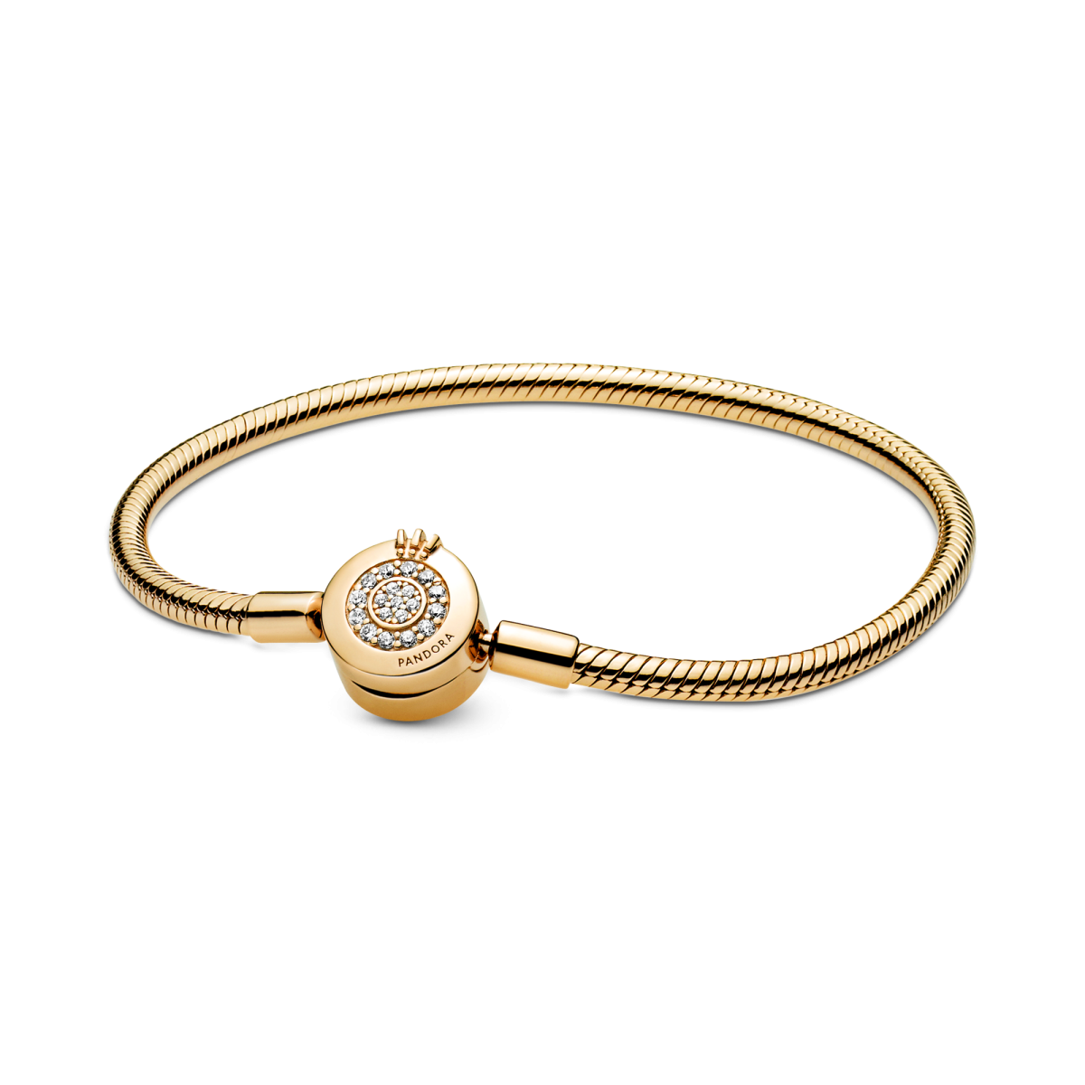 Pandora Moments 569046C01 snake chain schakelarmband met zirkonia's