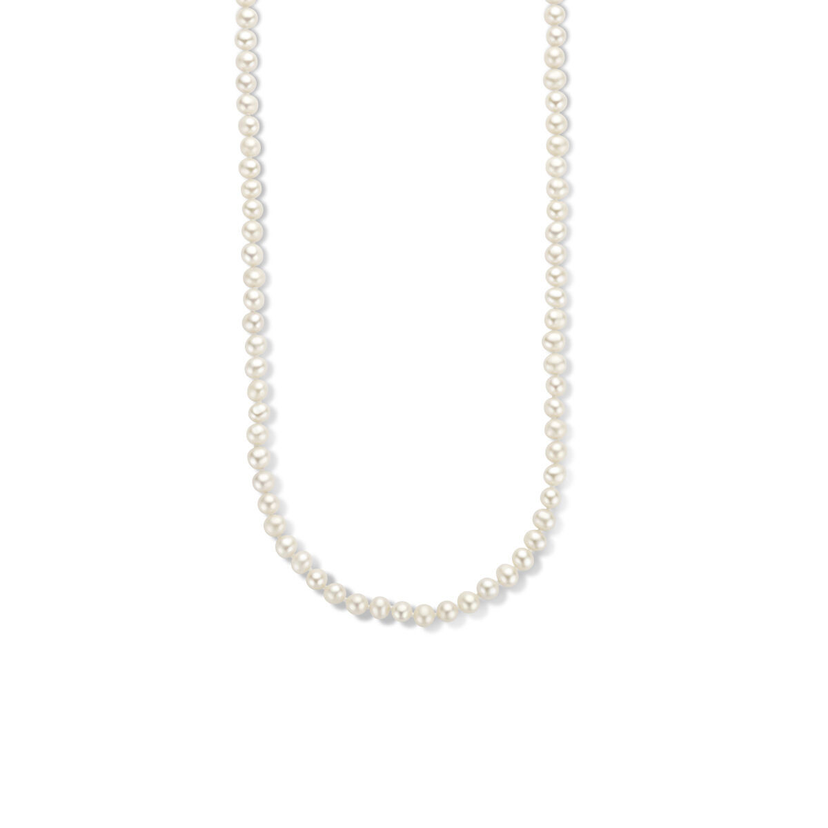 Parel ketting van zilver 46 cm
