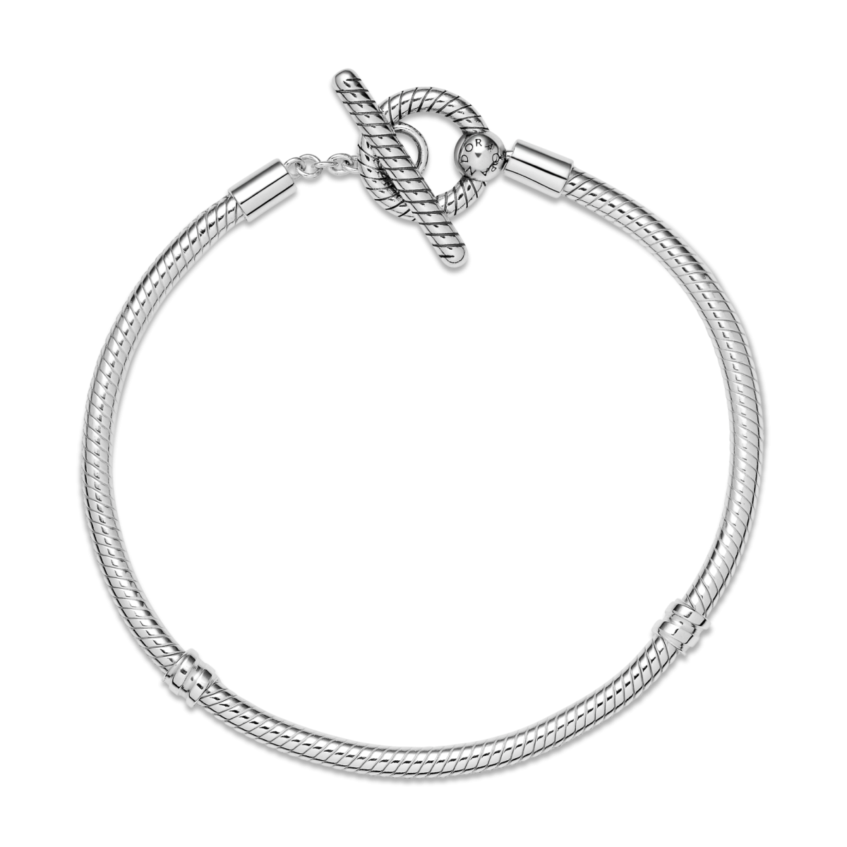 Pandora Moments 599082C00 t-bar snake chain schakelarmband - Lengte 21 cm