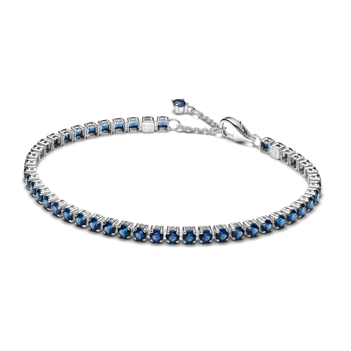 Pandora Timeless 591469C02 zilveren tennisarmband met blauwe synthetische kristallen