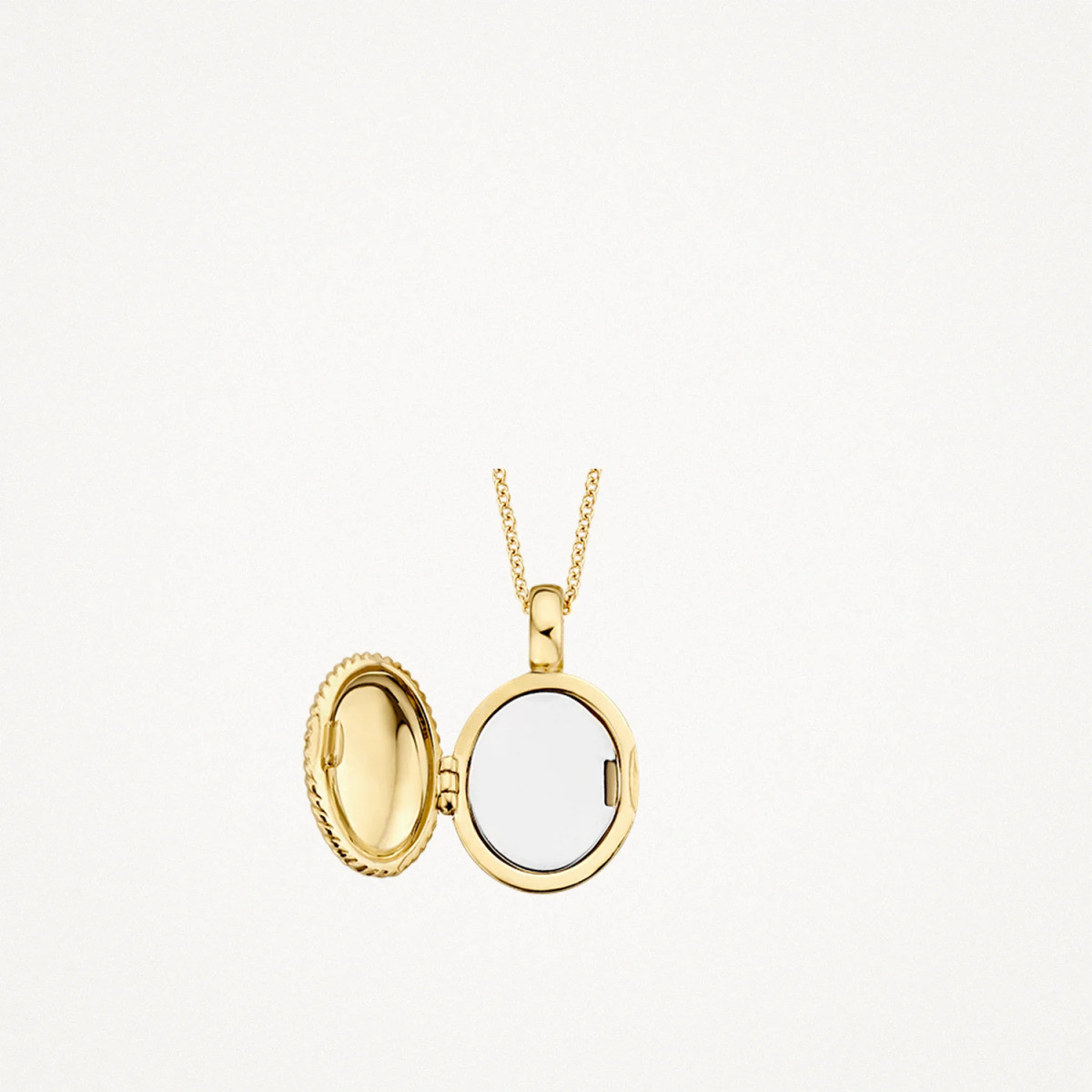 Blush 6087YGO ovaal 14-karaat gouden medaillon personaliseerbaar 8.7 mm breed - Hoogte 13 mm