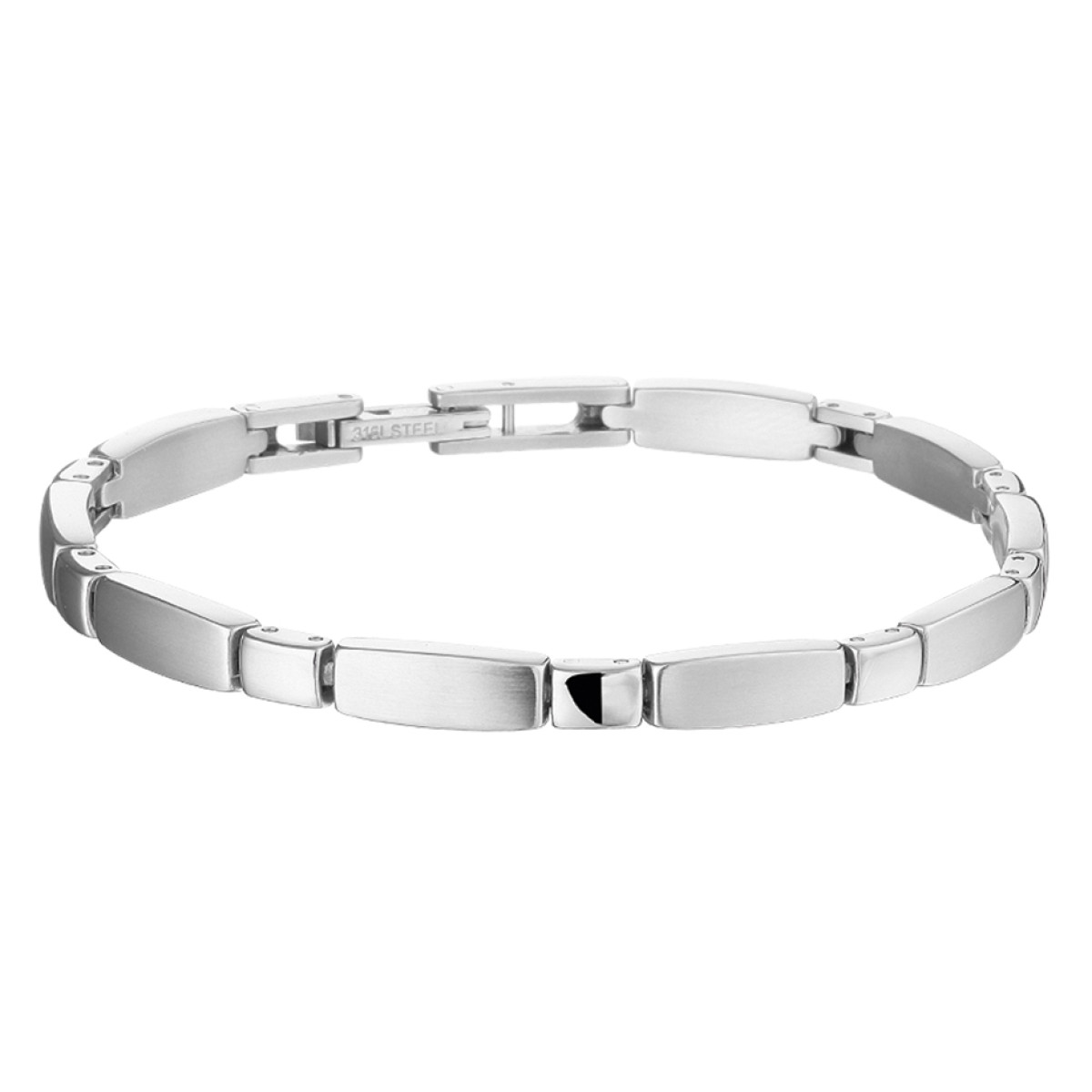 Stalen fantasiearmband dames 19 cm
