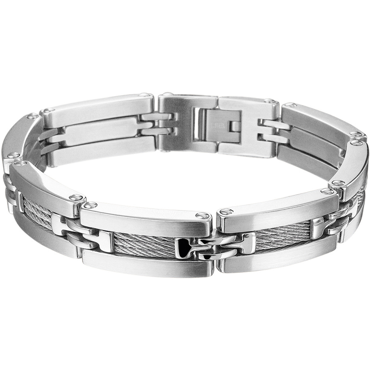 Stalen heren schakelarmband heren 21.5 cm 