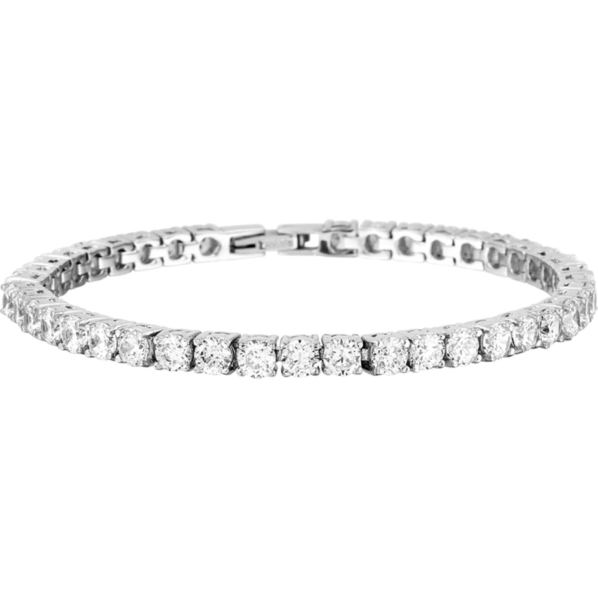 Tennisarmband van edelstaal met zirkonia 18.5 cm  
