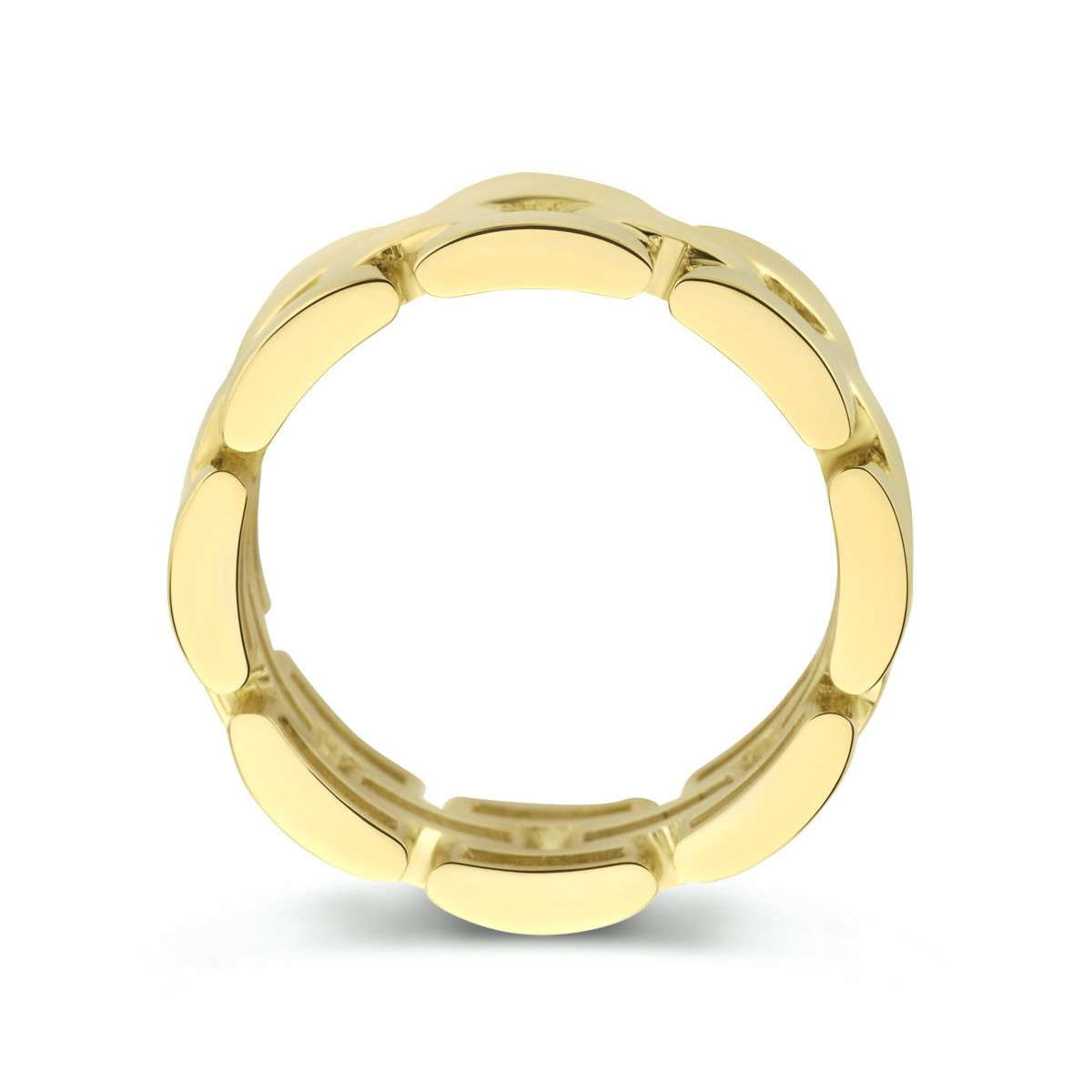 14-karaat gouden ring met rolex schakel 7 mm