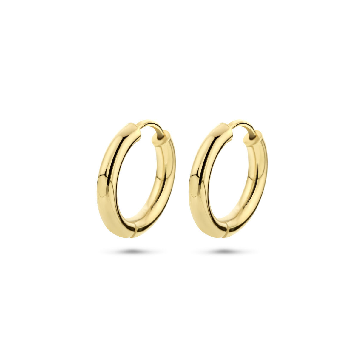 Gouden klapcreolen 2.5 mm ronde buis