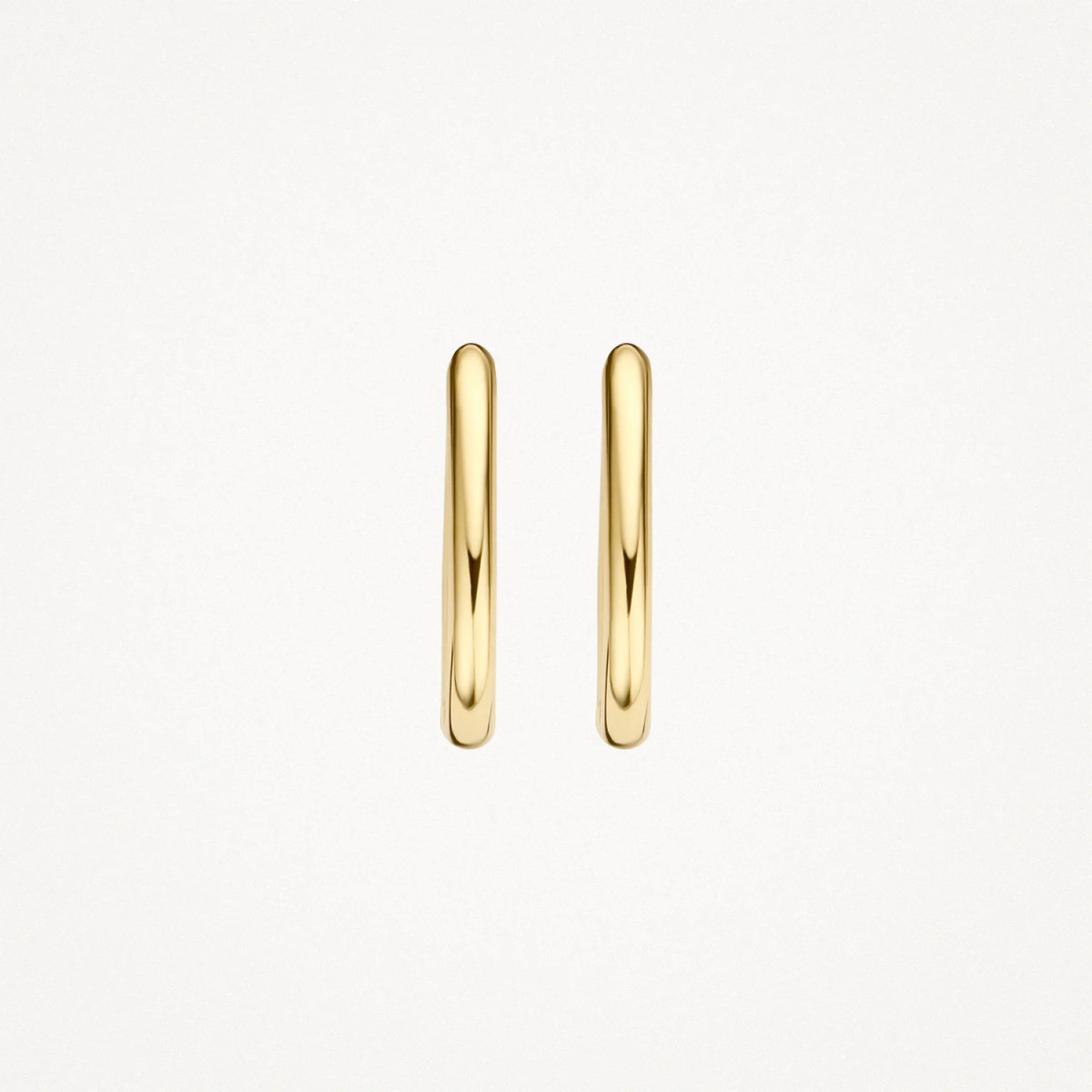 Blush 7219YGO 14-karaat gouden oorringen met ovale vorm 2 mm breed - Hoogte 17 mm