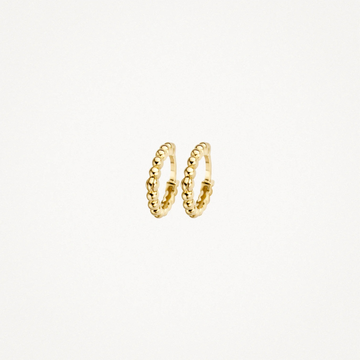 Blush 7230YGO 14-karaat gouden oorringen met bolletjes 1.6 mm breed - Diameter 9.7 mm