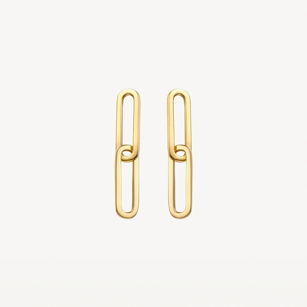 Blush 7262YGO 14-karaat gouden oorhangers met ovale schakels - Hoogte 19.5 mm