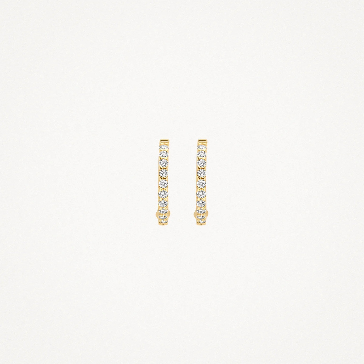Blush 7269YZI 14-karaat gouden klapoorringen zirkonia 1.2 mm breed - Diameter 11 mm