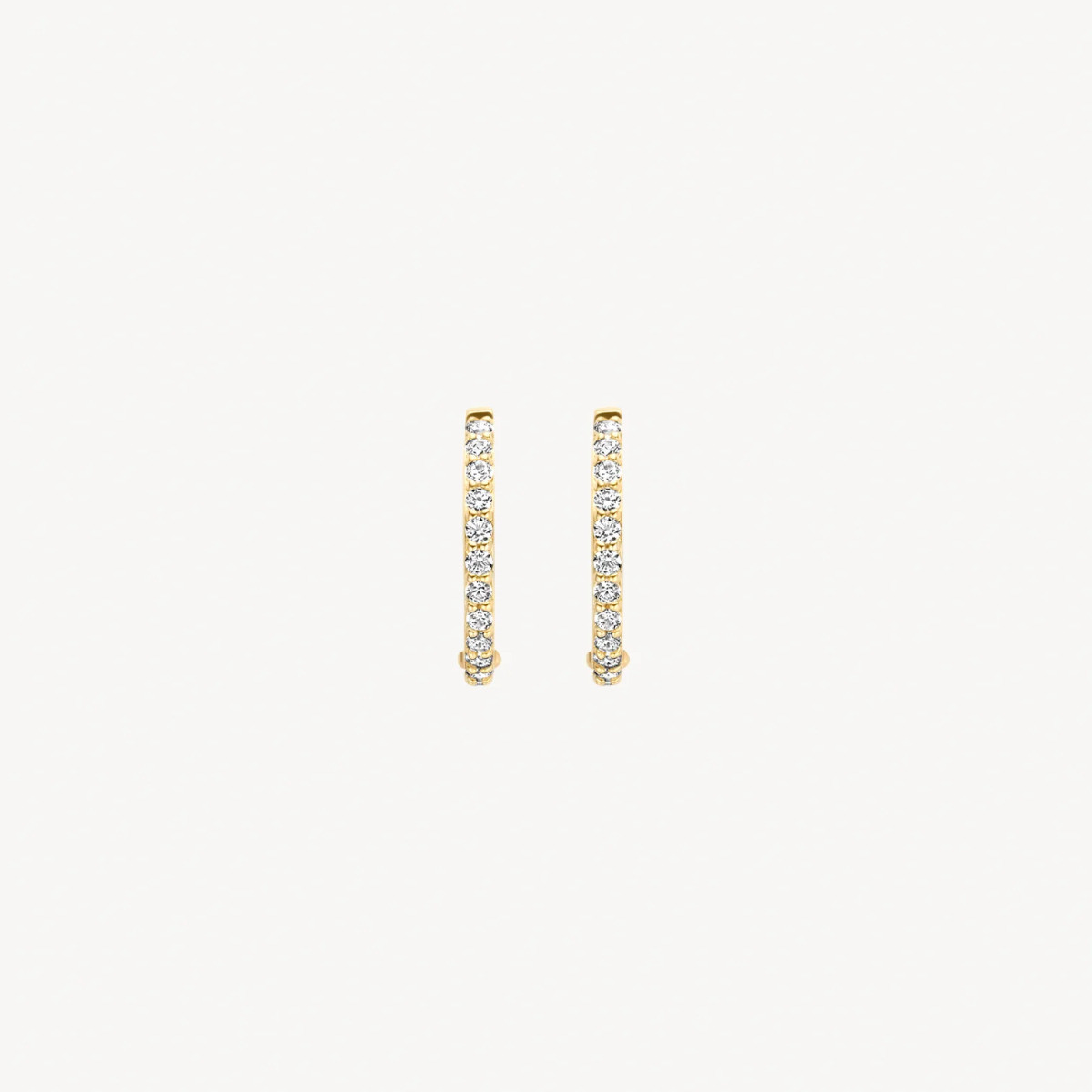 Blush 7270YZI 14-karaat gouden klapoorringen zirkonia's 1.2 mm breed - Diameter 11.5 mm