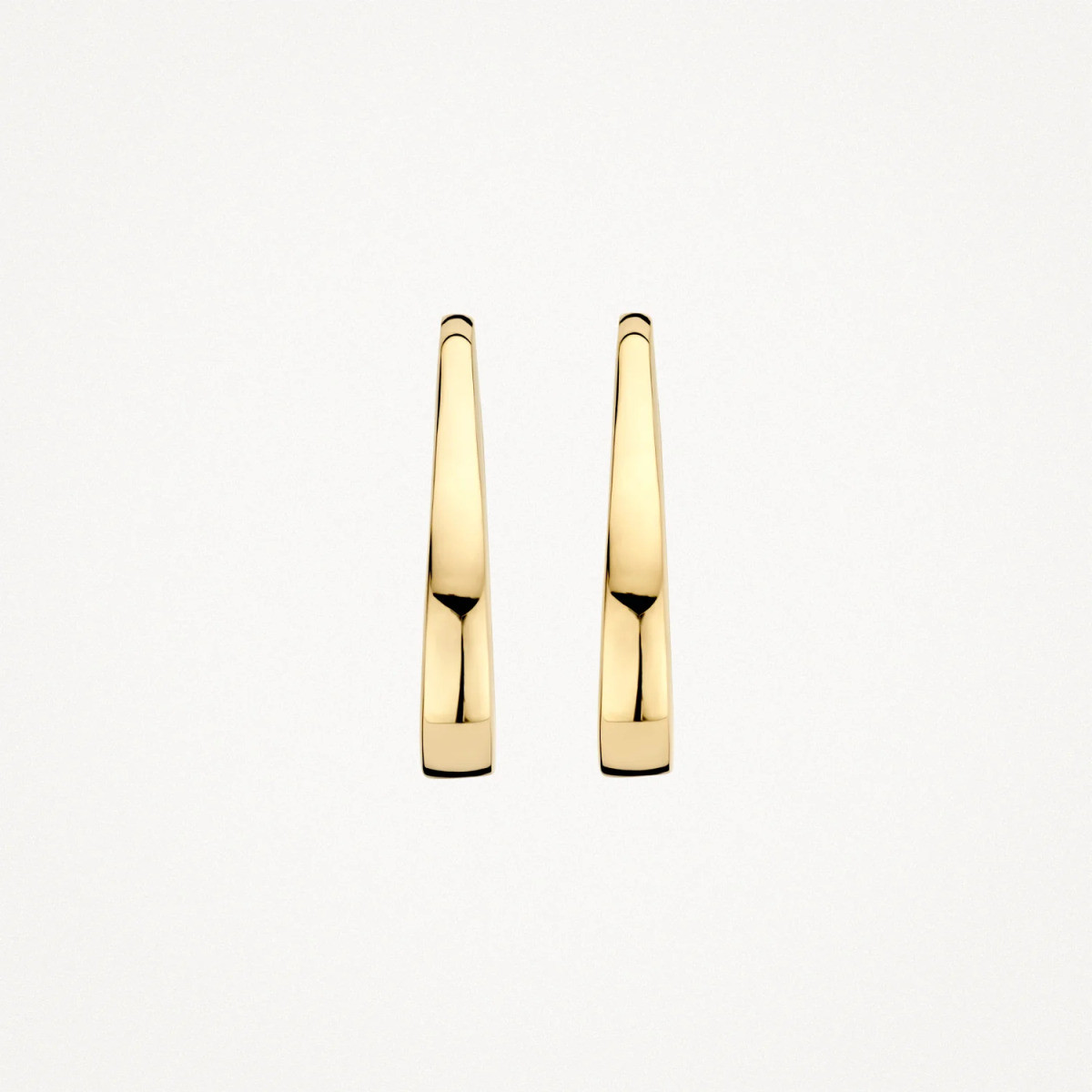 Blush 7303YGO 14-karaat gouden ovale klapoorringen 3.1 mm breed - Hoogte 19.5 mm