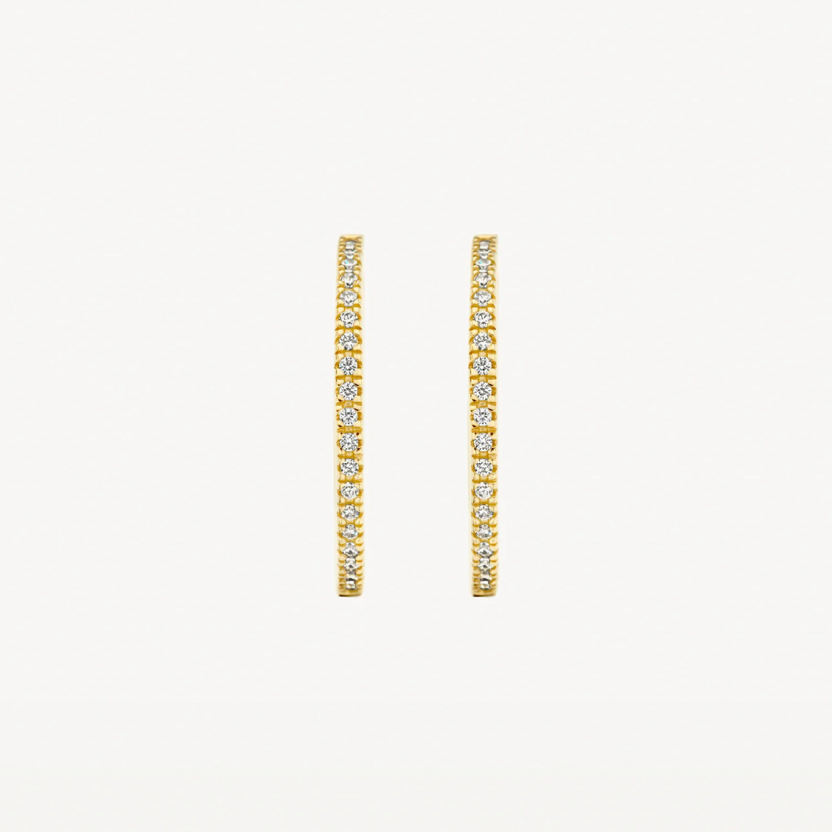 Blush 7306YZI 14-karaat gouden oorringen zirkonia briljant geslepen 1.5 mm breed - Diameter 20 mm