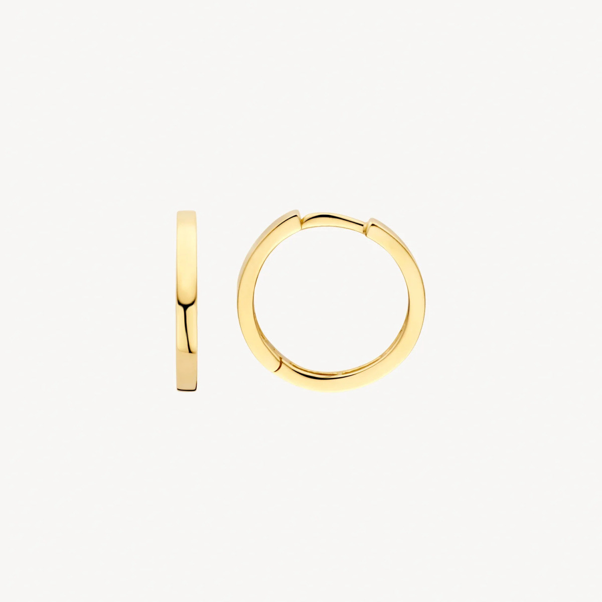 Blush 7308YGO 14-karaat gouden klapoorringen 1.5 mm breed - Diameter 14 mm