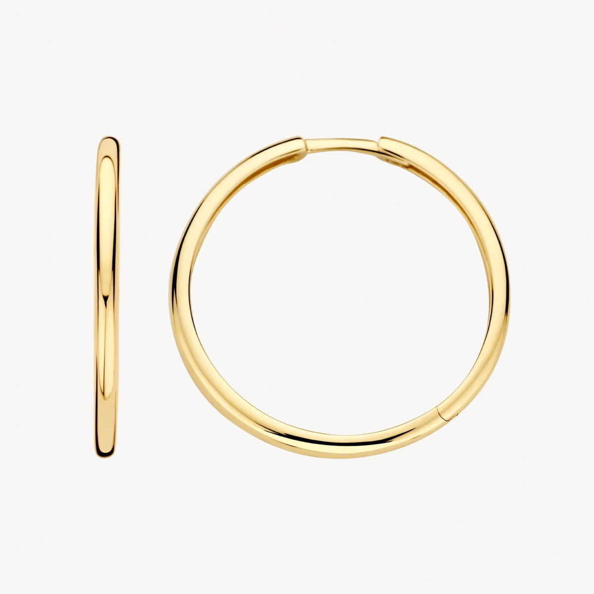 Blush 7311YGO 14-karaat gouden klapoorringen rond 1.9 mm breed - Diameter 25 mm
