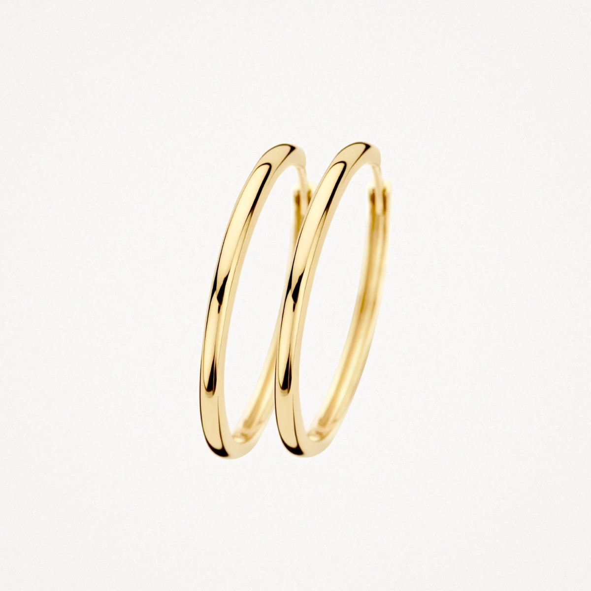Blush 7311YGO 14-karaat gouden klapoorringen rond 1.9 mm breed - Diameter 25 mm