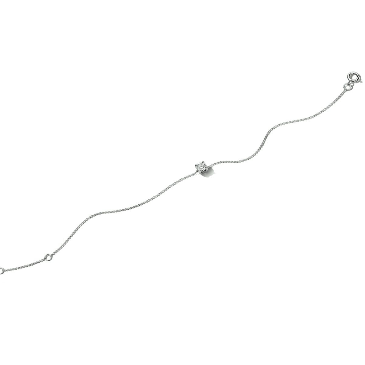 Witgouden armband met diamant 0.25 crt