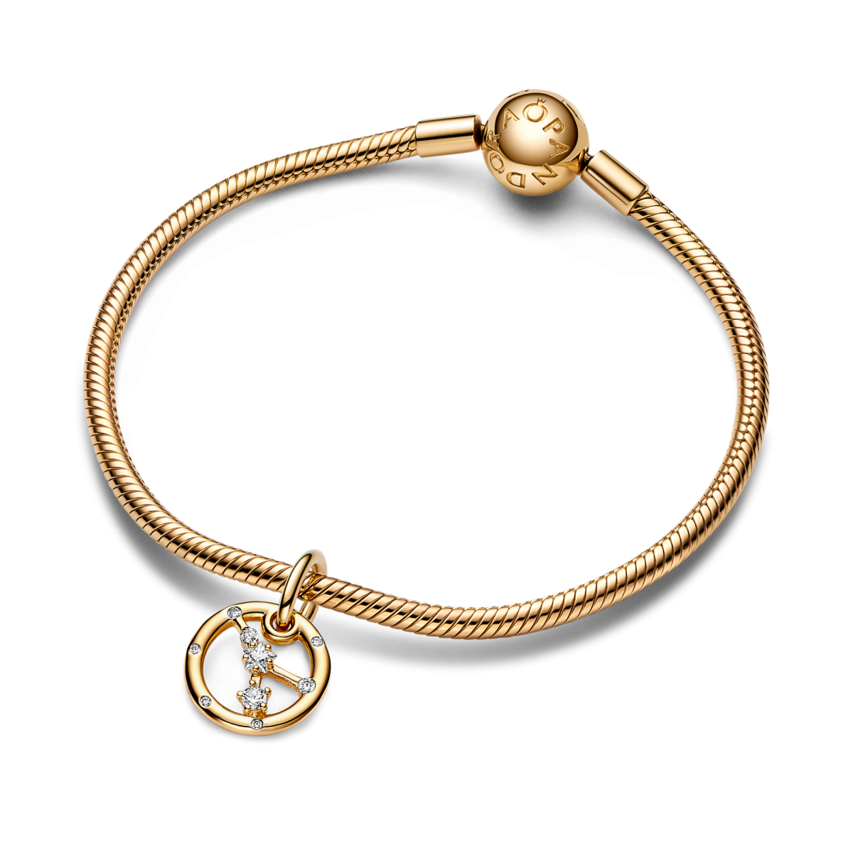Pandora Moments 762708C01 hangende sterrenbeeld bedel kreeft en transparante zirkonia
