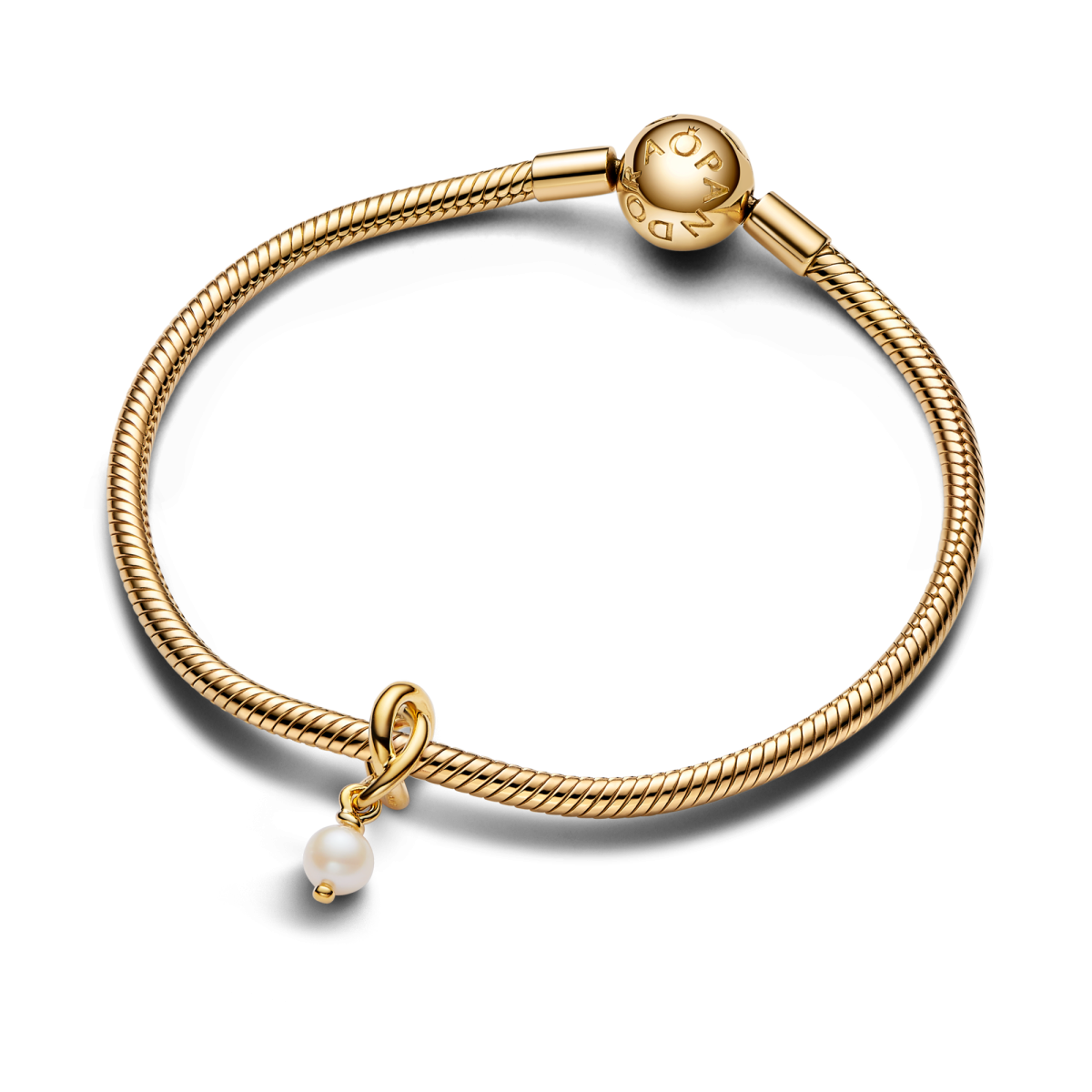 Pandora Moments 763462C06 hangende geboortesteen bedel met infinity en witte parel - juni