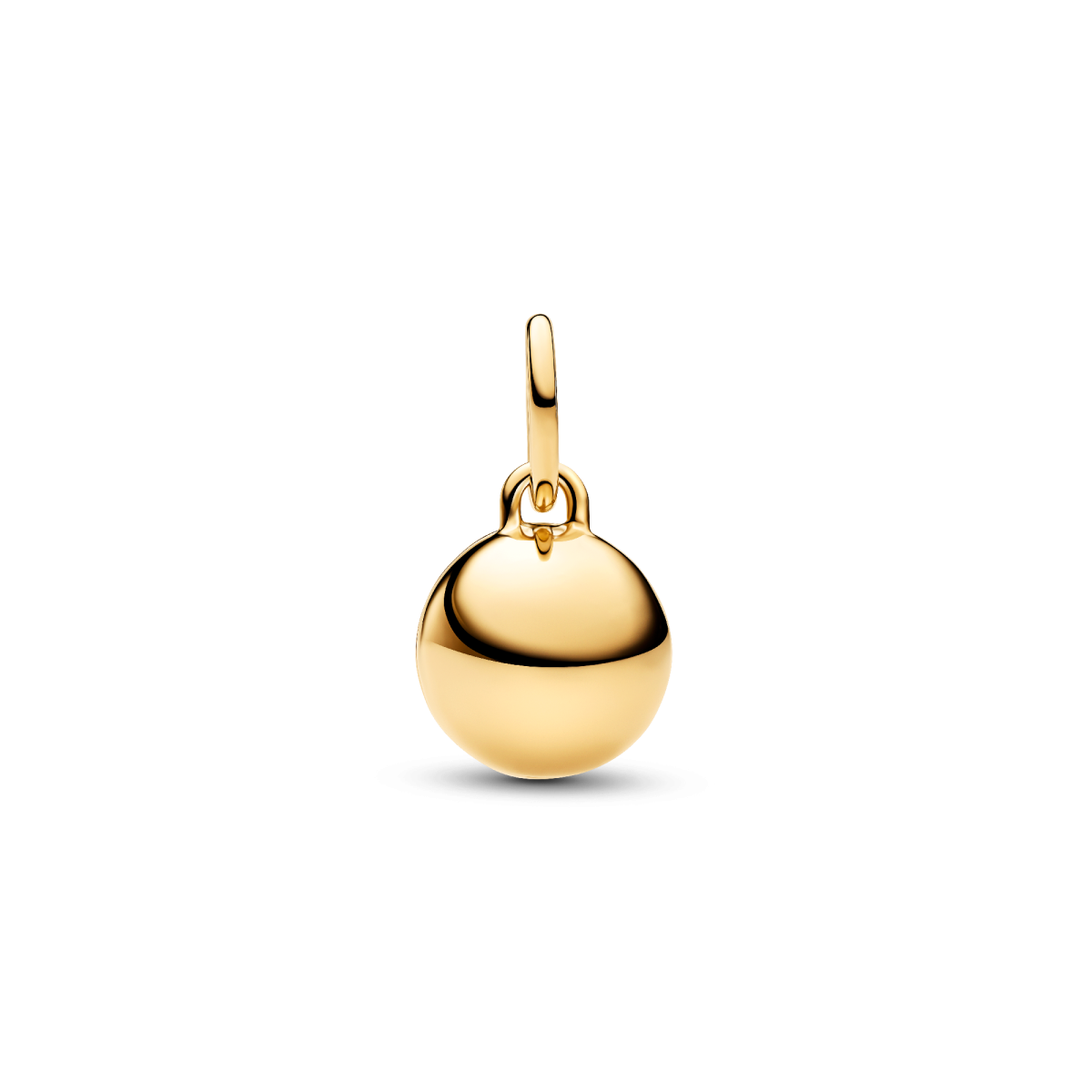 Pandora Moments 764457C01 gold plated hangende bedel met zirkonia en tekst MOM LOVE YOU