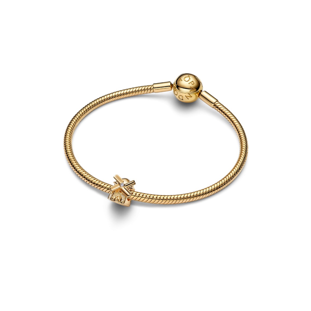 Pandora Moments 764631C01 gold plated bedel met windmolen en draaiende wieken
