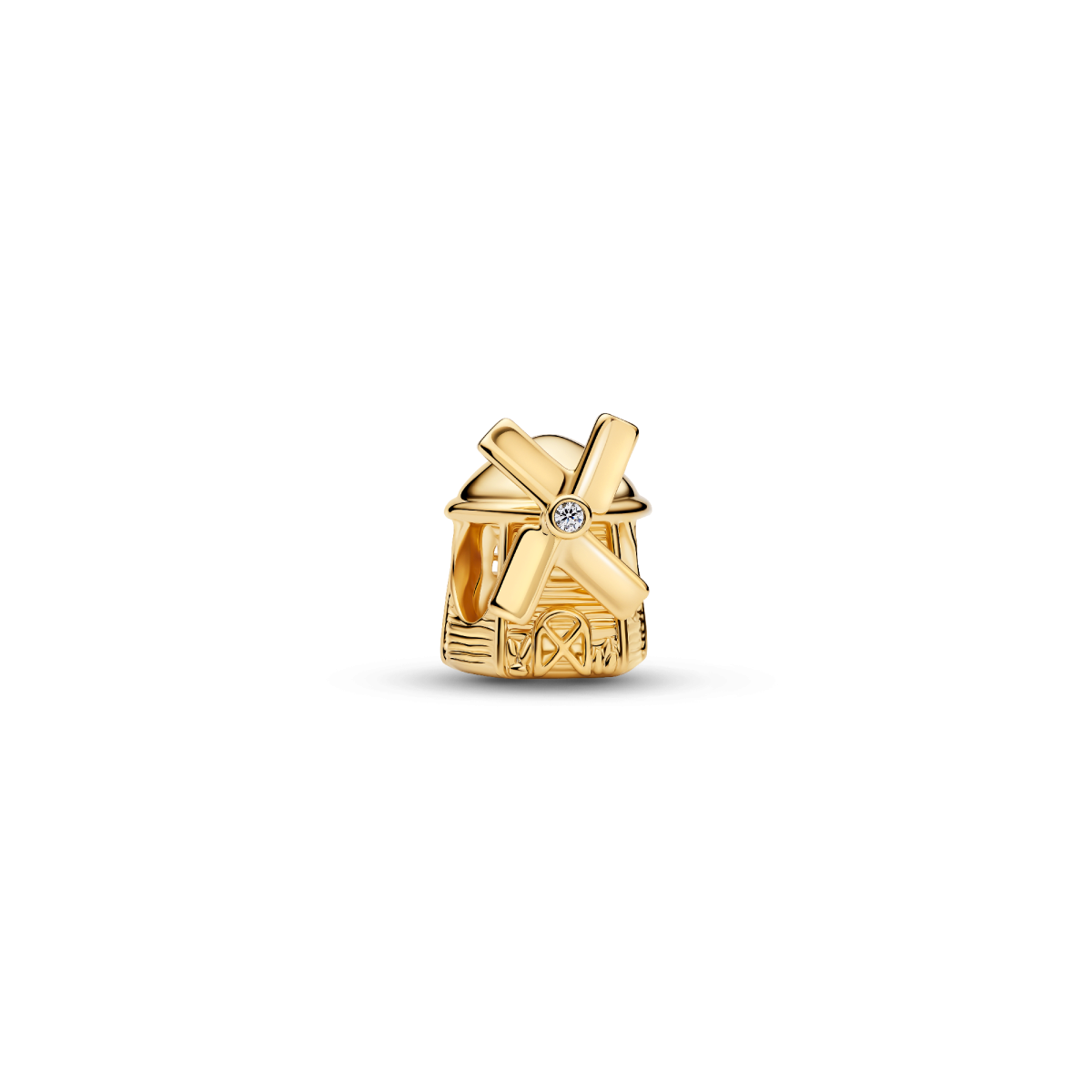 Pandora Moments 764631C01 gold plated bedel met windmolen en draaiende wieken