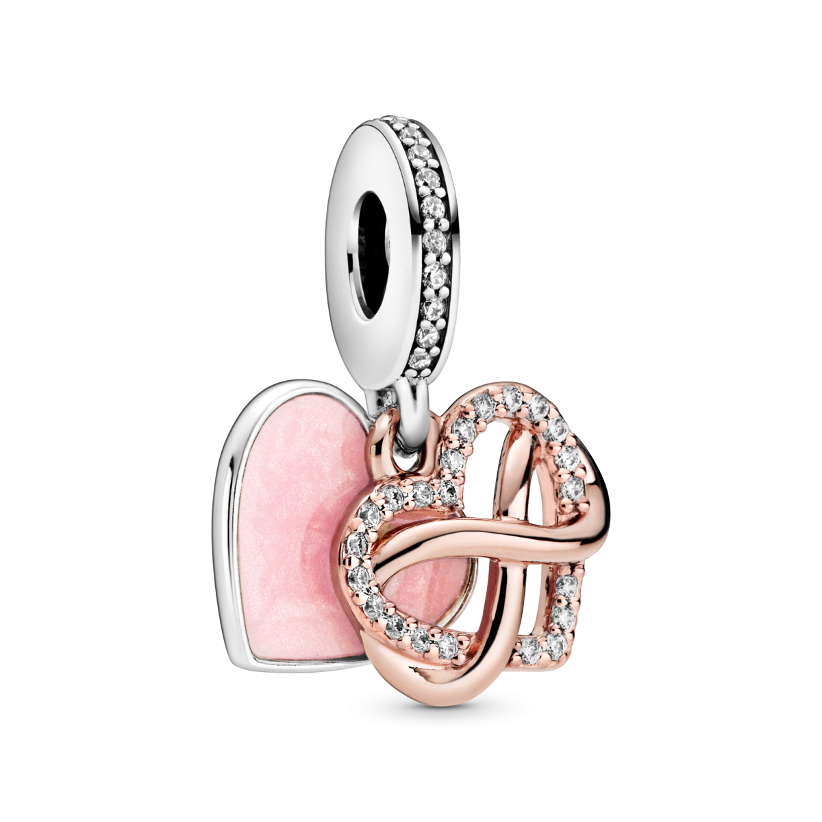 Pandora Moments 788878C01 hangende bedel met hartje en infinity teken, emaille en zirkonia