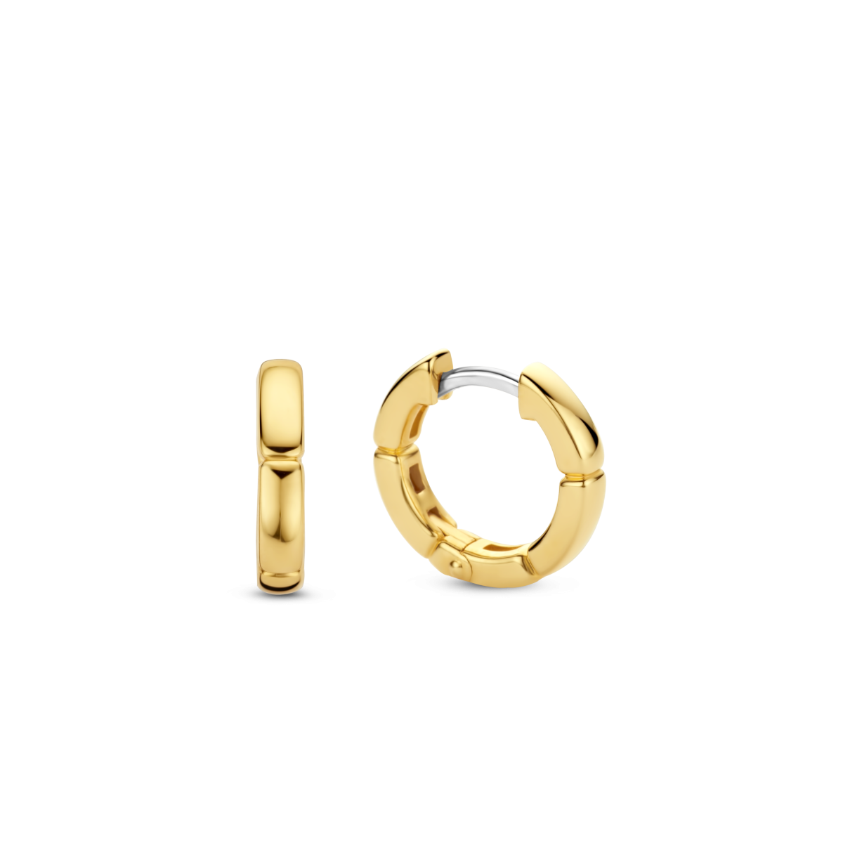 TI SENTO oorbellen 7889SY klapoorringen bicolor met zirkonia