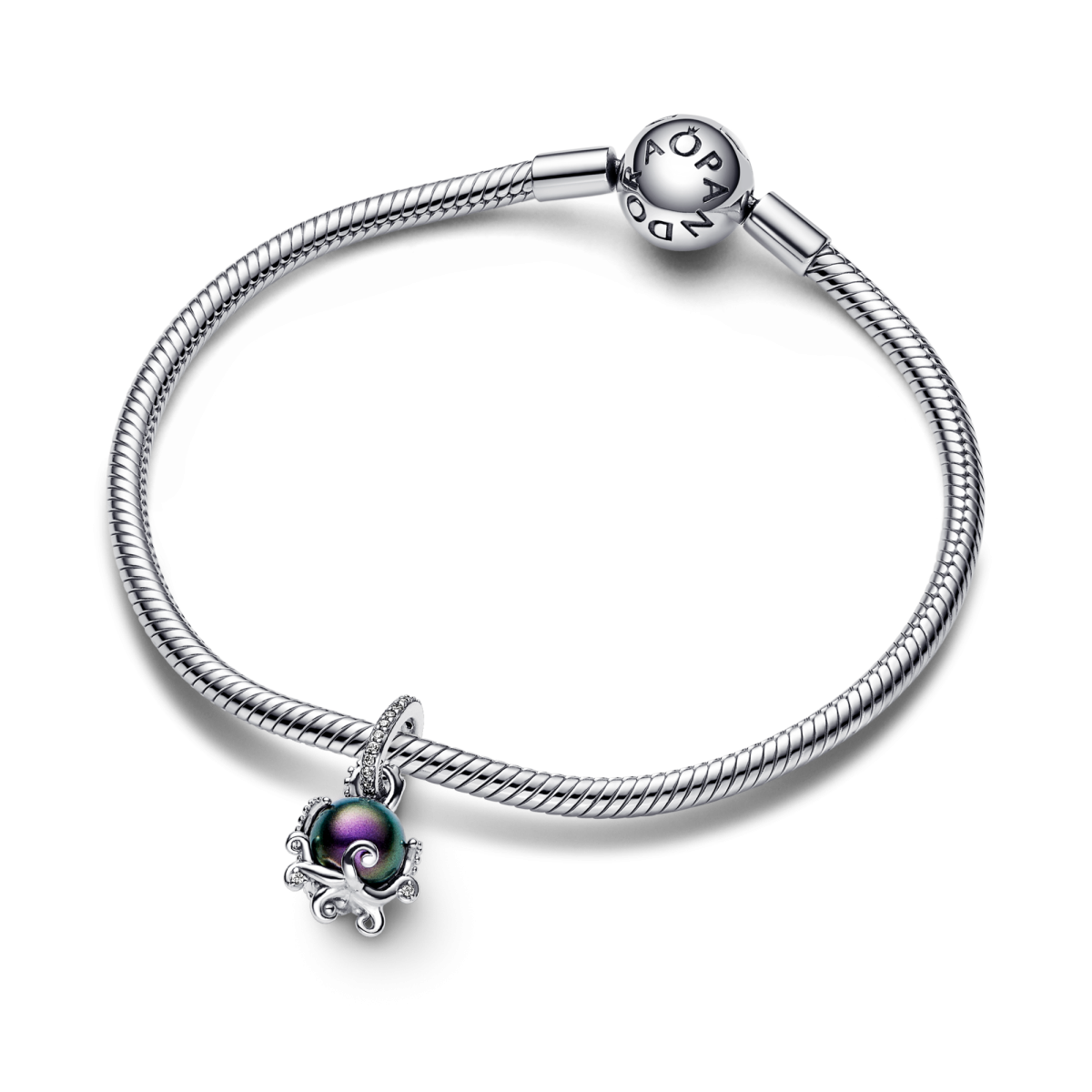 Pandora Disney 792684C01 De Kleine Zeemeermin/The Little Mermaid hangende bedel met Ursula en paarse parel