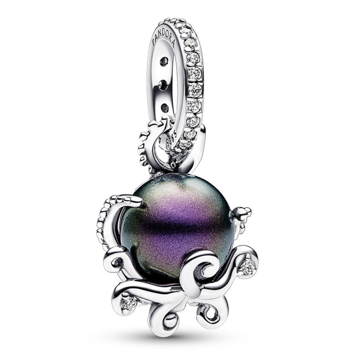 Pandora Disney 792684C01 De Kleine Zeemeermin/The Little Mermaid hangende bedel met Ursula en paarse parel